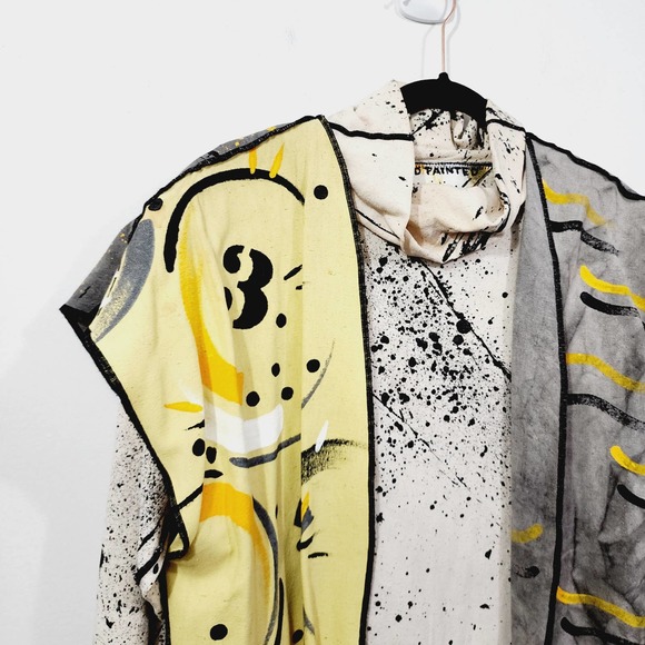 Vintage 90s Christine Gentry Hand painted Knit Mock Neck Top & Vest Set Size M - Picture 12 of 14